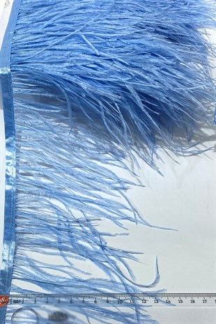 Bebe Blue Ostrich Feather 1 mt
