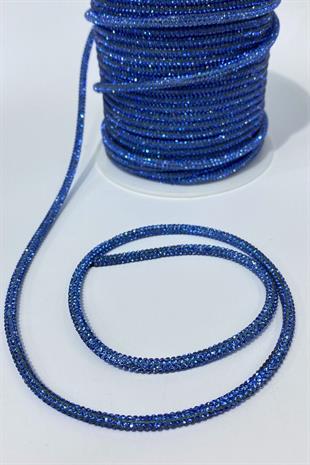 Bebe Mavi Full Sık Taşlı Boru Şerit Kordon