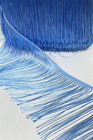 Bebe Mavi Saçak Püskül Şerit