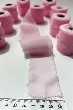 Bebe Pembe Yıtrmaç Şifon Kurdele 4 cm Eni 4,5 Mt 1 Top
