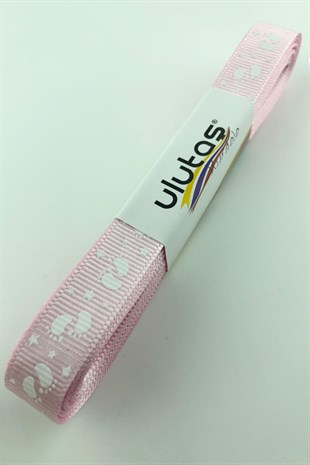 Bebek Ayağı Figür Baskılı Grogren Kurdele