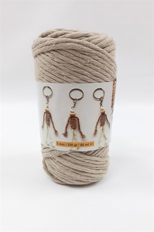 مكرميه ملتوي ناعم بيج