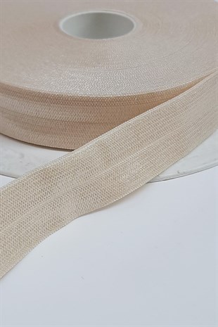 Bej Lastikli Saç Bandı 1,5cm