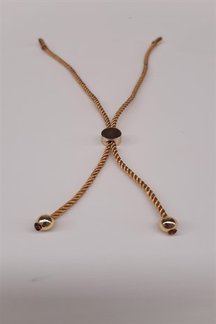 Bej Rengi Asansörlü Bileklik İpi