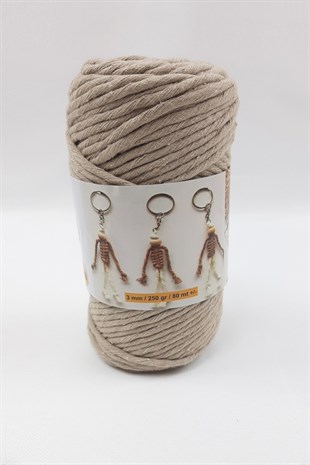 مكرميه ملتوي ناعم بيج