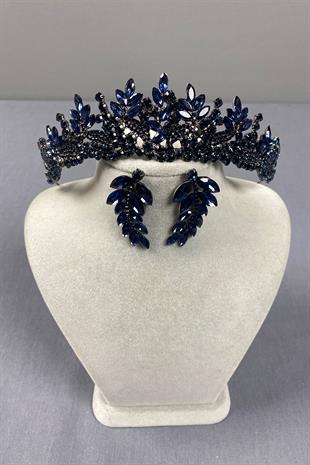 Belur Bridal Henna Crown and Drop Earring Set