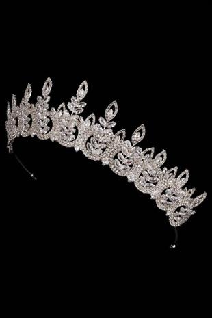Benzersiz Güzelliğiniz İçin Parlak Zirkon Taşlı Gelin Nikah Tacı