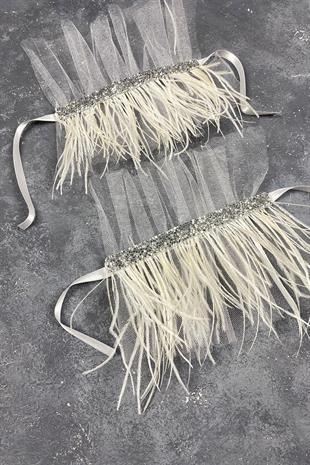 الجملة بيرين ريشة الزفاف ملحق المعصم مزدوج اليد