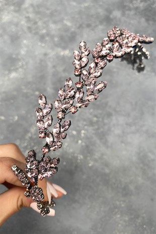 Beril Leaf Motif Bridal Henna Crown Hair Accessory