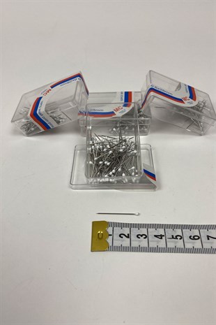 Beyaz Başlı Toplu İğne 100 lü 10 Kutu