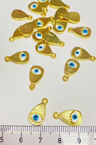 White Drop Eye Pattern Pendant 1 Piece
