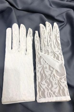 الجملة قفازات الدانتيل الأبيض منقوشة