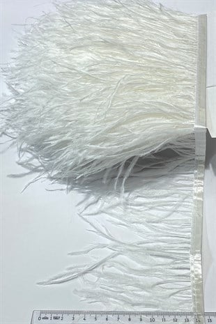 Beyaz Deve Kuşu Tüyü 1 mt