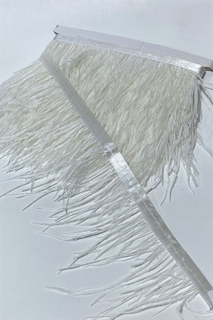 White Ostrich Feather 10 Mt