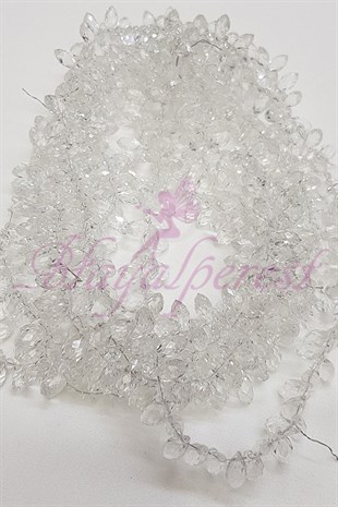 Beyaz Dizi Damla Kristal