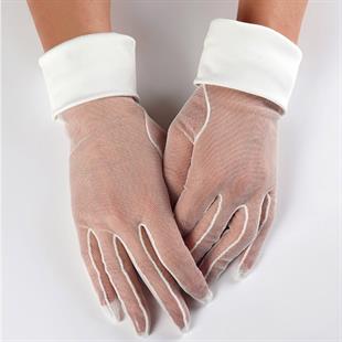 الجملة الحرير الأبيض عادي قفازات الزفاف مفصلة
