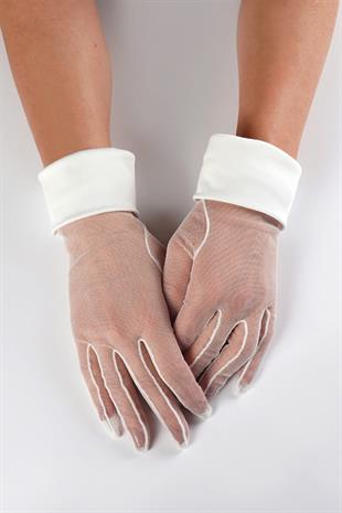 الجملة الحرير الأبيض عادي قفازات الزفاف مفصلة