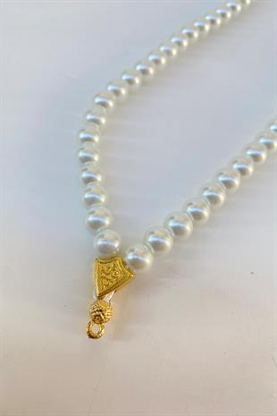 مسبحة جاهزة مع حبات اللؤلؤ الأبيض 99 لو