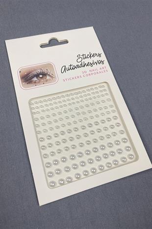 White Pearl Sticker Hair Body Eye And Face Stone