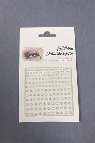 White Pearl Sticker Hair Body Eye And Face Stone