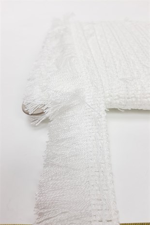 White Rope Tassel Fringe Ribbon 5 cm