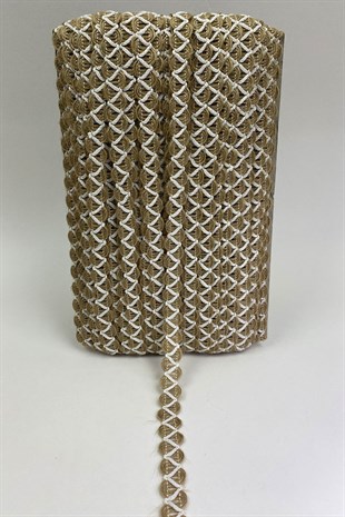 Beyaz İpli Dekoratif Su Yolu Harç 10 mt