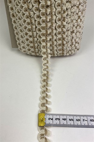 Beyaz İpli Kenar Dekoratif Su Yolu Harç 1 mt