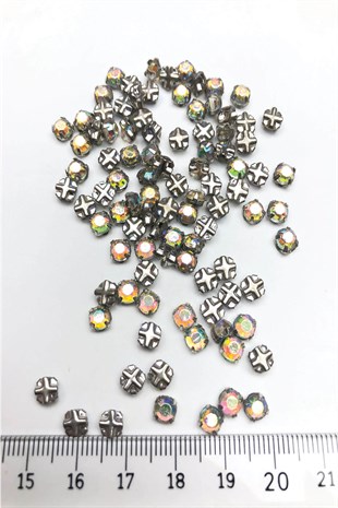 Beyaz Janjanlı Küçük Kasalı Dikme Taş 25 adet