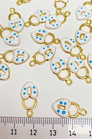 قلادة نموذج القلب الأبيض 1 قطعة