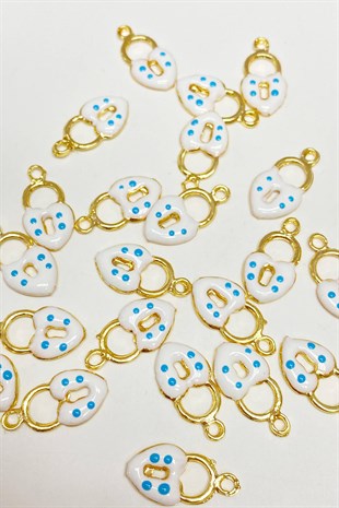 قلادة نموذج القلب الأبيض 1 قطعة