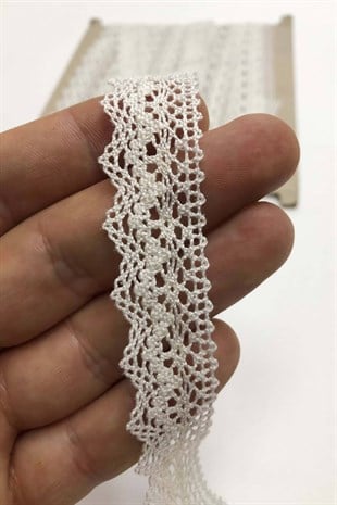 Beyaz Kopanaki Koton Dantel 2,5 cm