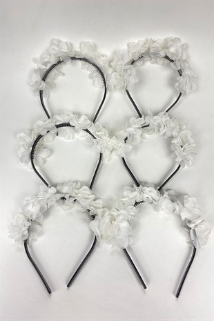 White Laser Flower Bridesmaid Tiara and Gift Child Tiara 6 pcs