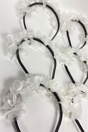 White Laser Flower Bridesmaid Tiara and Gift Child Tiara 6 pcs