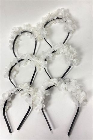 White Laser Flower Bridesmaid Tiara and Gift Child Tiara 6 pcs