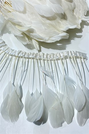 White Malibu Ostrich Feather