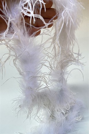 White Malibu Ostrich Feather