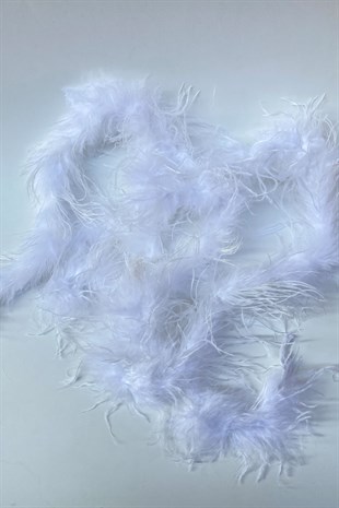 White Malibu Ostrich Feather
