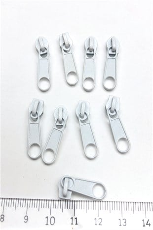 White Metal Zipper Cap