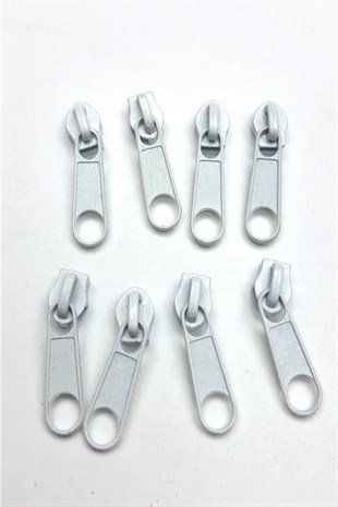 White Metal Zipper Cap