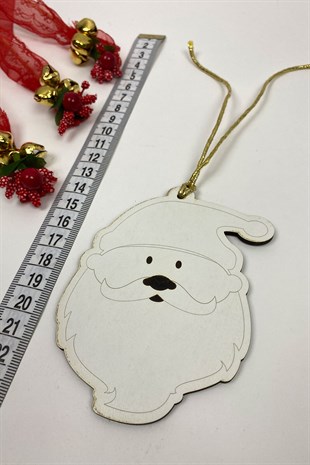 Beyaz Noel Baba Yılbaşı Ağaç Süsü(5Adet)