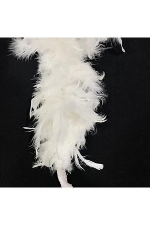 Beyaz Otriş Tüyü 2 Yard 60 Gr Kaz Tüyü Krem Otriş Tüyler – Özel Gün Parti Süsü