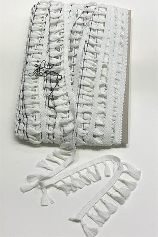 White Cotton Fringe Tassel Ribbon