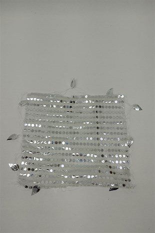 White Sequin Halay Handkerchief 20 pcs