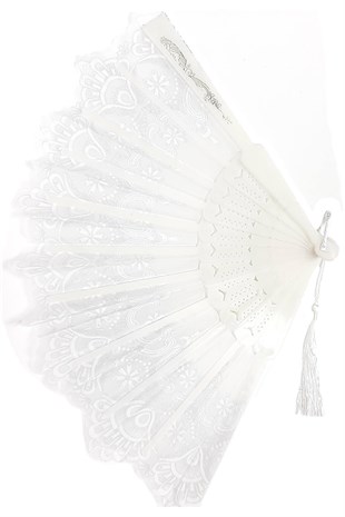 White Glitter Tasseled Yeplaze