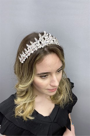 White Subra Model Bridal Henna Crown