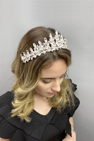 White Subra Model Bridal Henna Crown