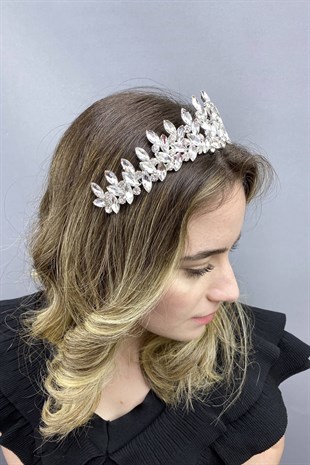 White Subra Model Bridal Henna Crown