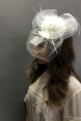 الجملة الأبيض تول قبعة الزفاف Voilet