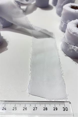 Beyaz Yıtrmaç Şifon Kurdele 4 cm Eni 4,5 Mt 1 Top