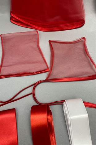 Biyeli Gelin Duvağı Nakışlı Damat Örtü ve Takı Kurdele Seti